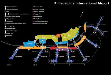 phl gate|philadelphia airport map terminal american.